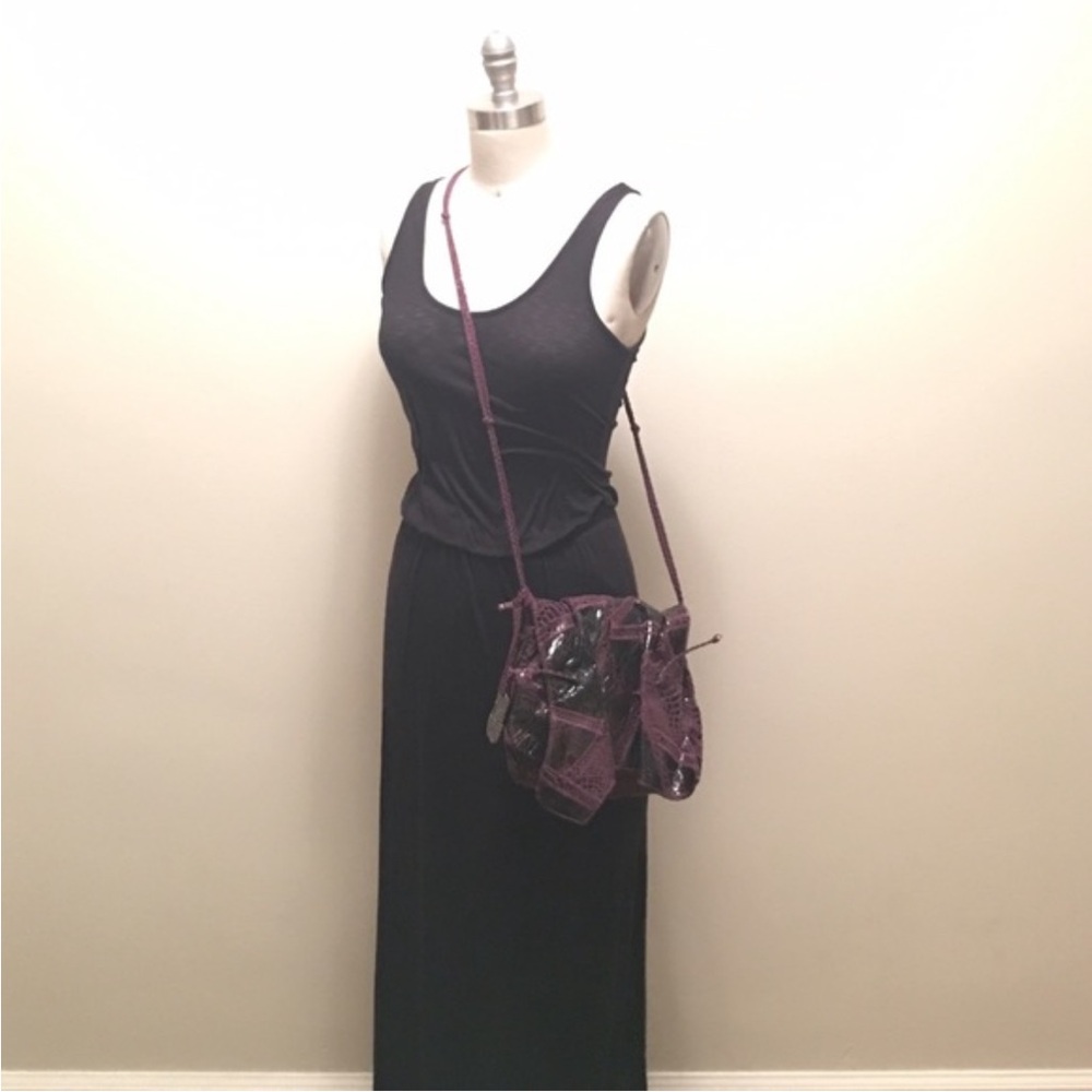 Carlos Falchi for Target Purple Faux Snakeskin Bag, in great condition!